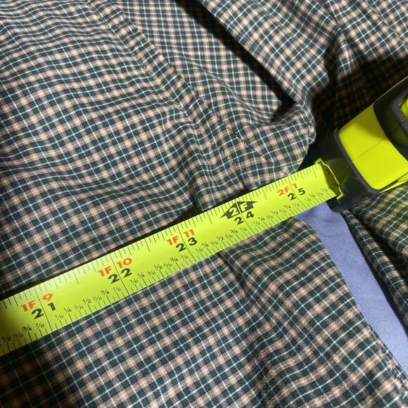 Tommy Hilfiger Green Checked Button Up Shirt Size Mens XL - Picture 6 of 7